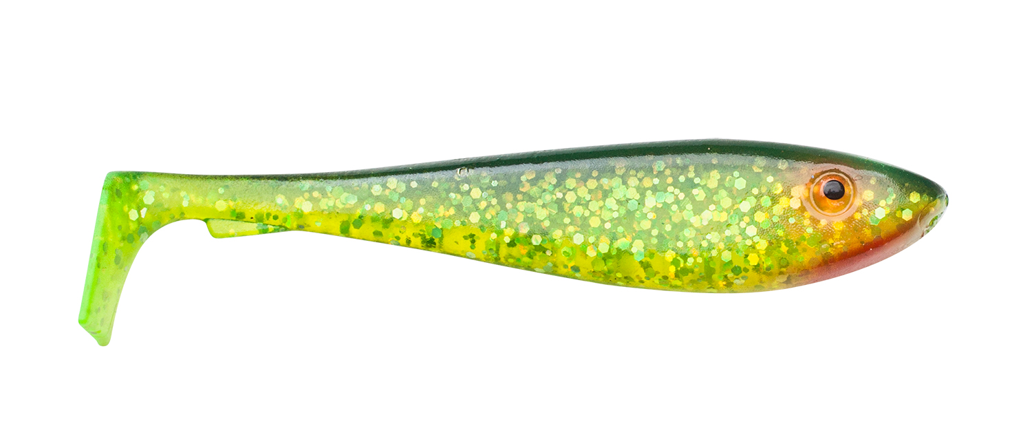 Svartzonker McRubber Shad 9cm (6 pezzi) - Black n' Chartreuse