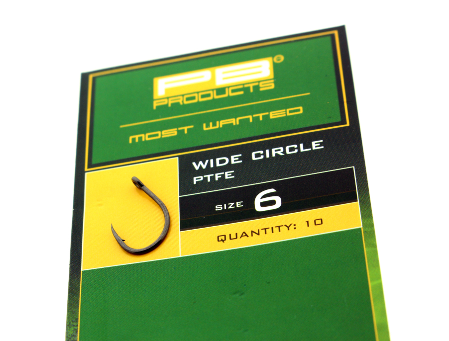 Amo da Carpa PB Products Wide Circle Hook PTFE (10 pezzi)
