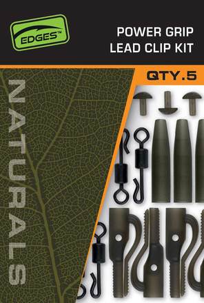 Fox Edges Naturals Power Grip Lead Clip Kit (5 pezzi)