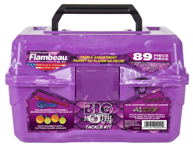 Scatola da pesca Flambeau Big Mouth Tackle Box Kit - Purple Swirl