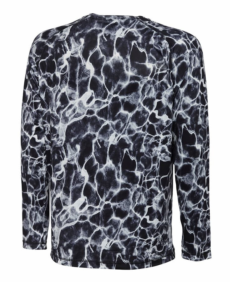 Maglietta Savage Gear Night UV Longsleeve Black Waterprint