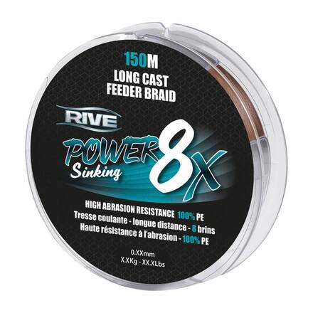 Lenza Intrecciata Rive Power 8X Sinking Braid 150m