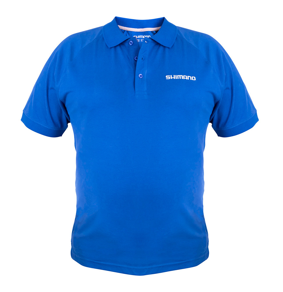 Polo Shimano a Manica Corta Blu