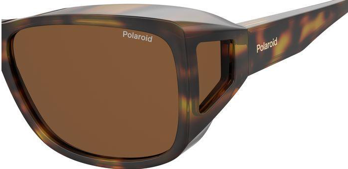 Polaroid PLD 9016/S Sovraocchiali da sole Suncover - Havana frame / brown glasses