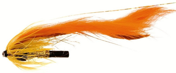 Unique Flies Jetstream Zonker, tubefly per la pesca a mosca di pesce persico, aspio e trota - Dirty Orange