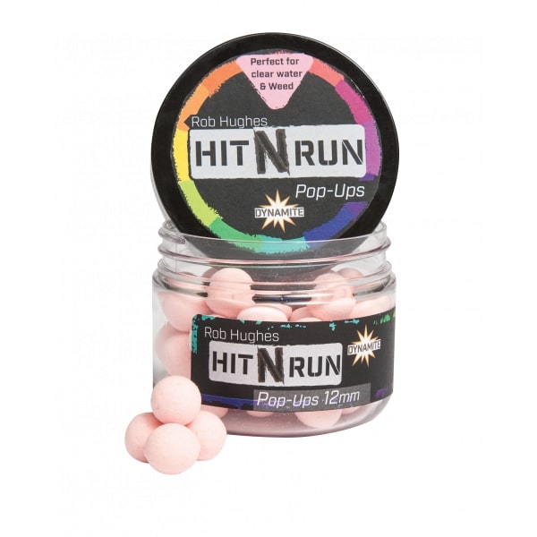 Dynamite Baits Hit N Run Pop Ups (12mm) - Roze