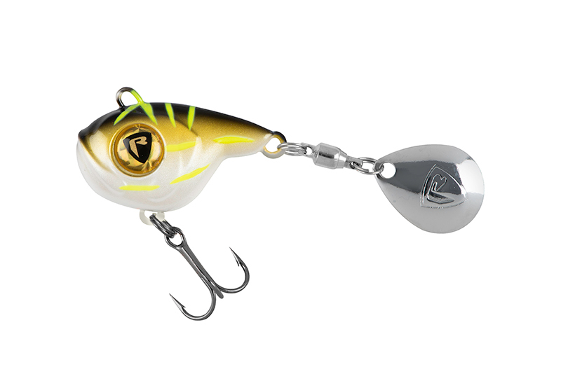 Fox Rage Big Eye Spin Tail 14g Ultra - UV Black & Gold