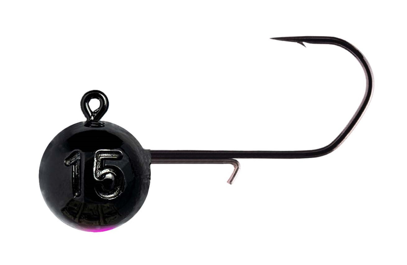 Jighead Monkey Lures Monkey Hook 1/0 Black (3 pezzi)