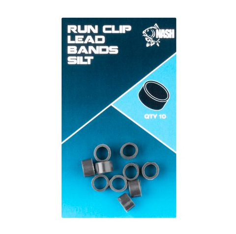 Nash Run Lead Clip Band (10 pezzi) - Dark Silt