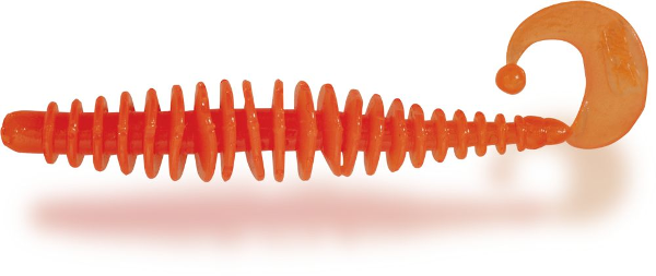Magic Trout T-worm Twister 5,5cm - Neon Arancione