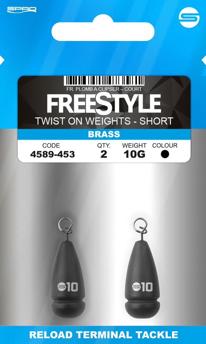 Spro Freestyle Twist On Weights Short Brass (2 pezzi)