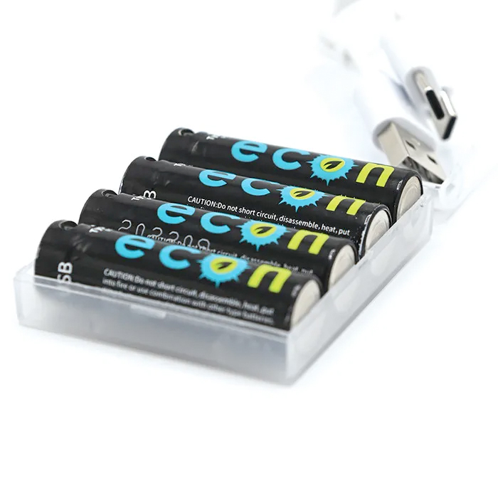 Batterie Wolf Ricaricabili USB AA Econ 4 Pack