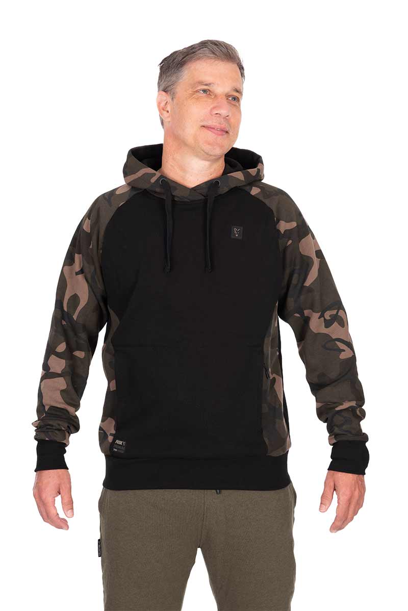 Felpa con Cappuccio Fox Black/Camo Pullover Premium 310