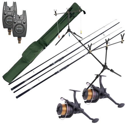 NGT Session Carp Set on canne, mulinelli, avvisatori, rod pod e sacca!