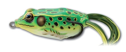 Livetarget Lures Hollow Body Frog Green/Yellow Esca di Superficie 6.7cm (21g)