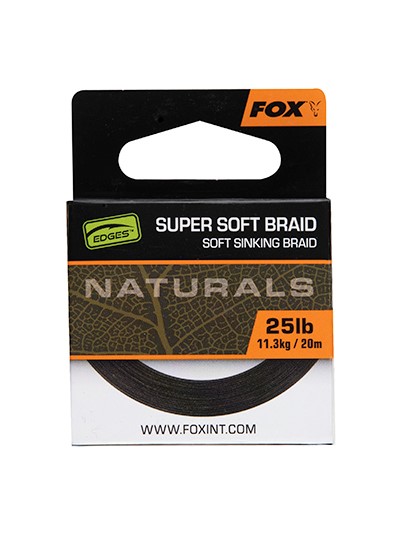 Fox Edges Naturals Soft Braid Hooklength Materiale da Rig (20m)