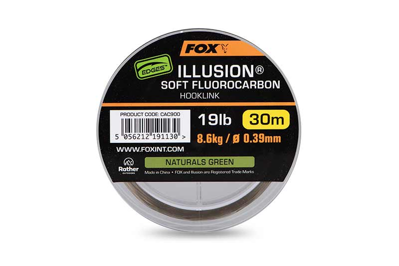 Fox Edges Illusion Soft Fluorocarbon Hooklink Naturals Verde