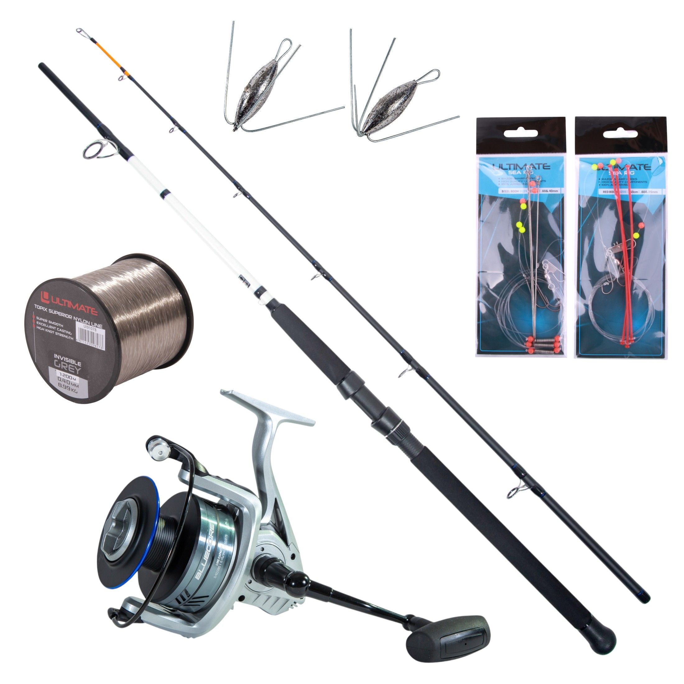 Set per la Pesca in Mare dalla Barca Ultimate Bluecore 2.10m (100-300g)