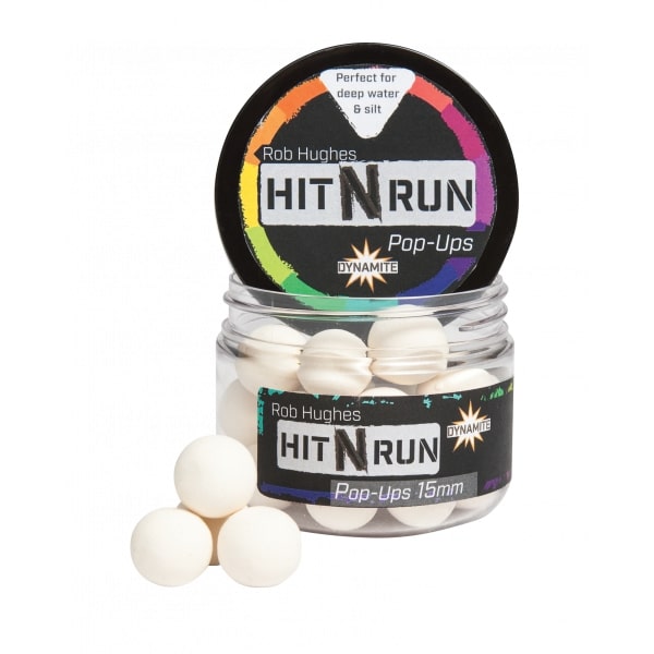 Dynamite Baits Hit N Run Pop Ups (15mm) - Wit