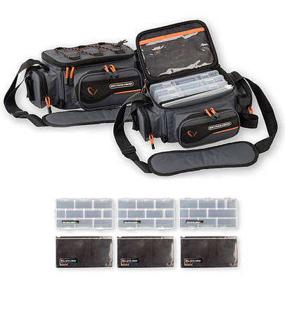 Savage Gear System Box Bag 3 Boxes & PP Bags