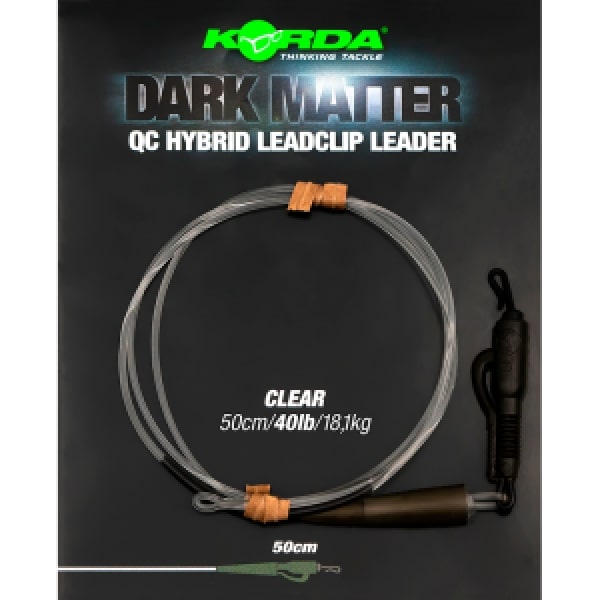 Korda Dark Matter Leader QC Hybrid Clip - Clear