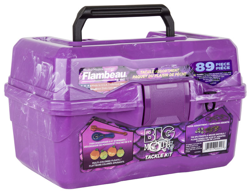 Scatola da pesca Flambeau Big Mouth Tackle Box Kit - Purple Swirl