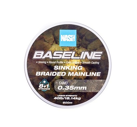Lenza Intrecciata Nash TT Baseline Sinking Braid Camo (1200m)