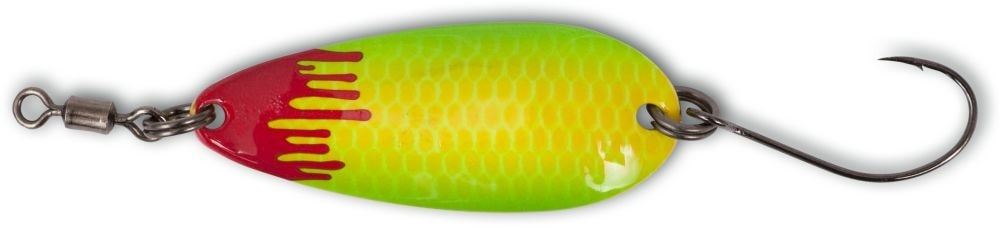 Cucchiaino Magic Trout Bloody Shoot 3,5cm (3g) - Yellow/Green