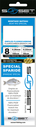 Sunset BDL Boat RS Competition Special Sparidae Fluorocarbon Rig
