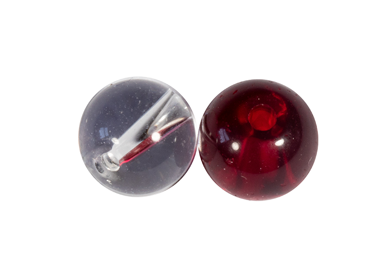 Perline in vetro Fox Rage SP 6mm Clear And Red (10 pezzi)