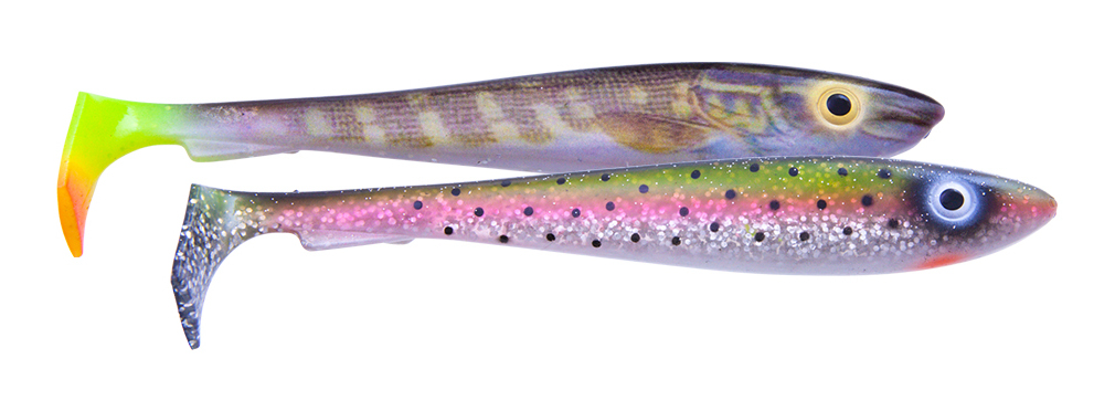 Svartzonker McRubber Pelagic Shad 29cm (2 pezzi) - Rainbow Trout / Hot Tailed Pike