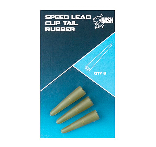 Nash Speed Lead Clip Tail Rubber (10 pezzi) - Verde Camo