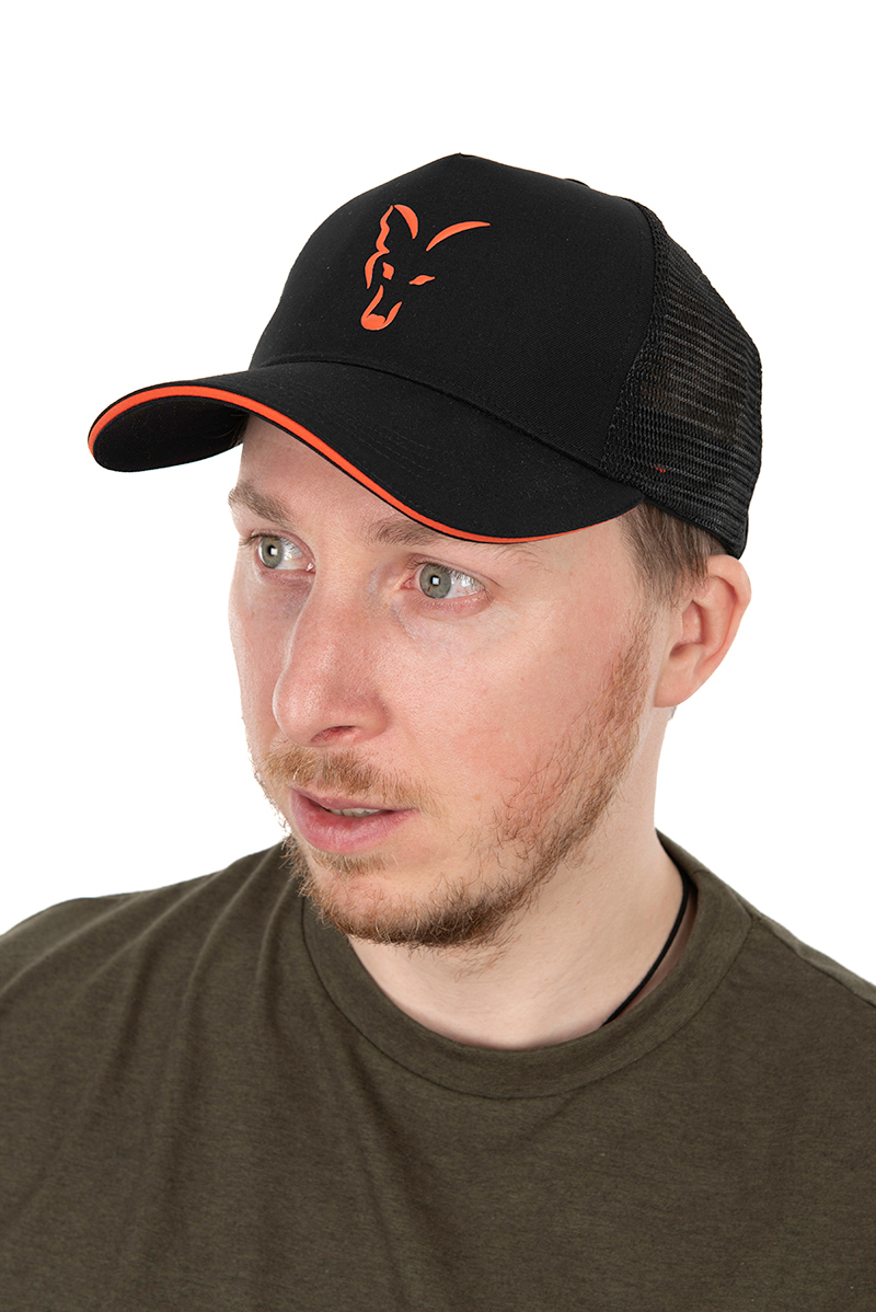 Cappello Trucker Fox Collection - Black & Orange