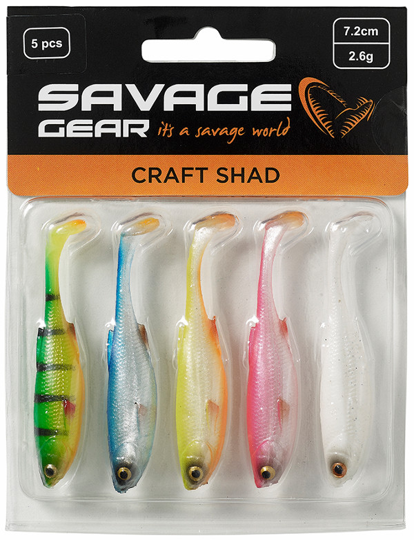 Savage Gear Craft Shad Mix, 5 pezzi! - Dark Water