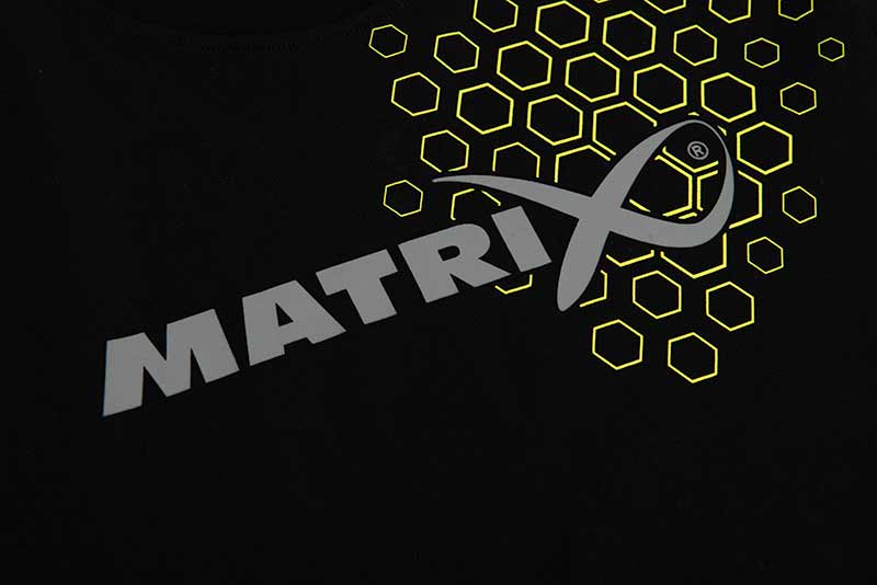 Maglietta Matrix Hex Print Nero