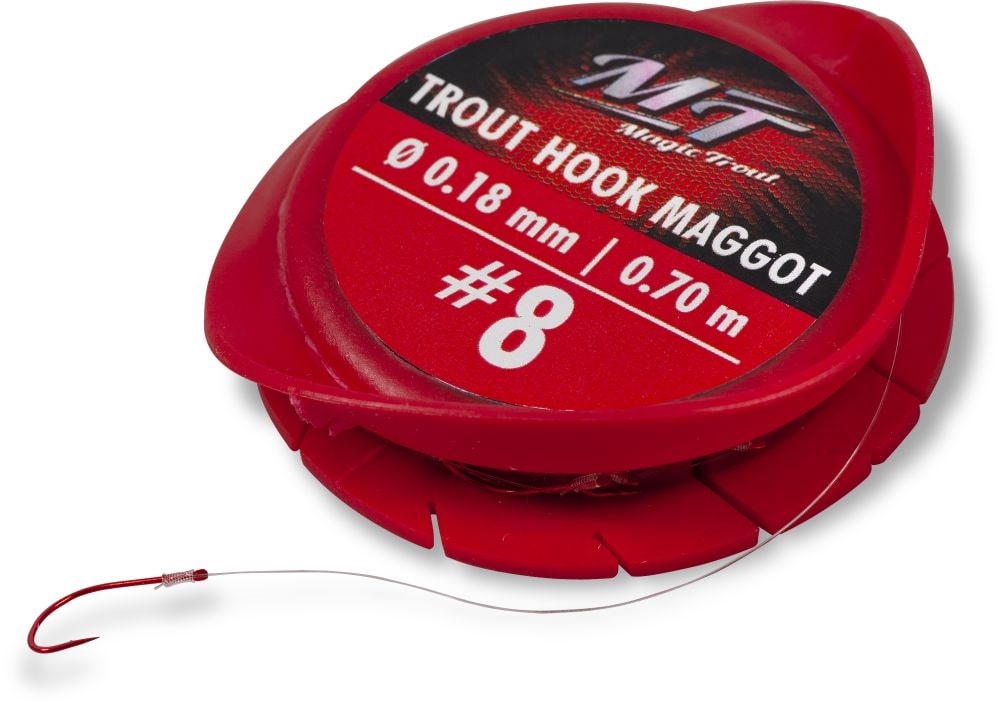 Rig per Trota Magic Trout Trout Hook To Fluoro Carbon Maggot 200cm (7 pezzi)