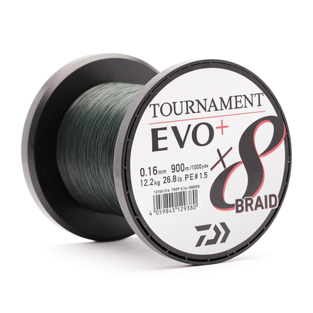 Daiwa Tournament x8 EVO+ Lenza Intrecciata Dark Green 900m