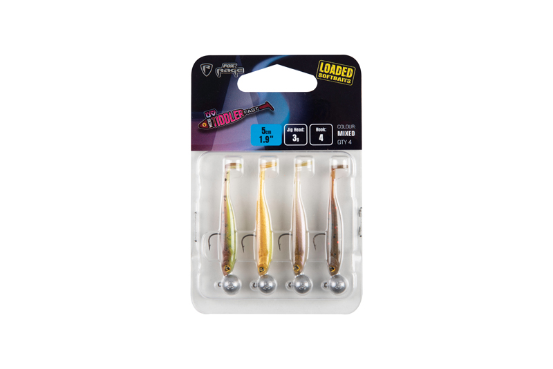 Fox Rage Micro Tiddler Fast Mixed UV Colour Pack Loaded 5cm (3g) (4 pezzi) - Pack 1
