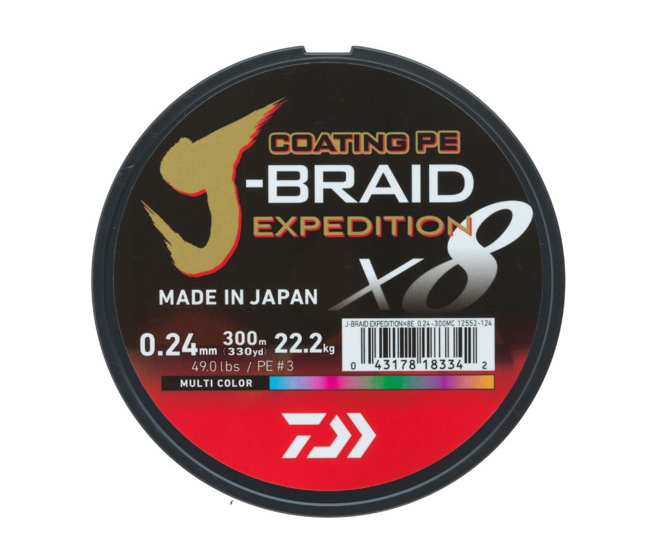 Lenza Intrecciata Daiwa J-Braid Expedition X8E Multicolor (300m)