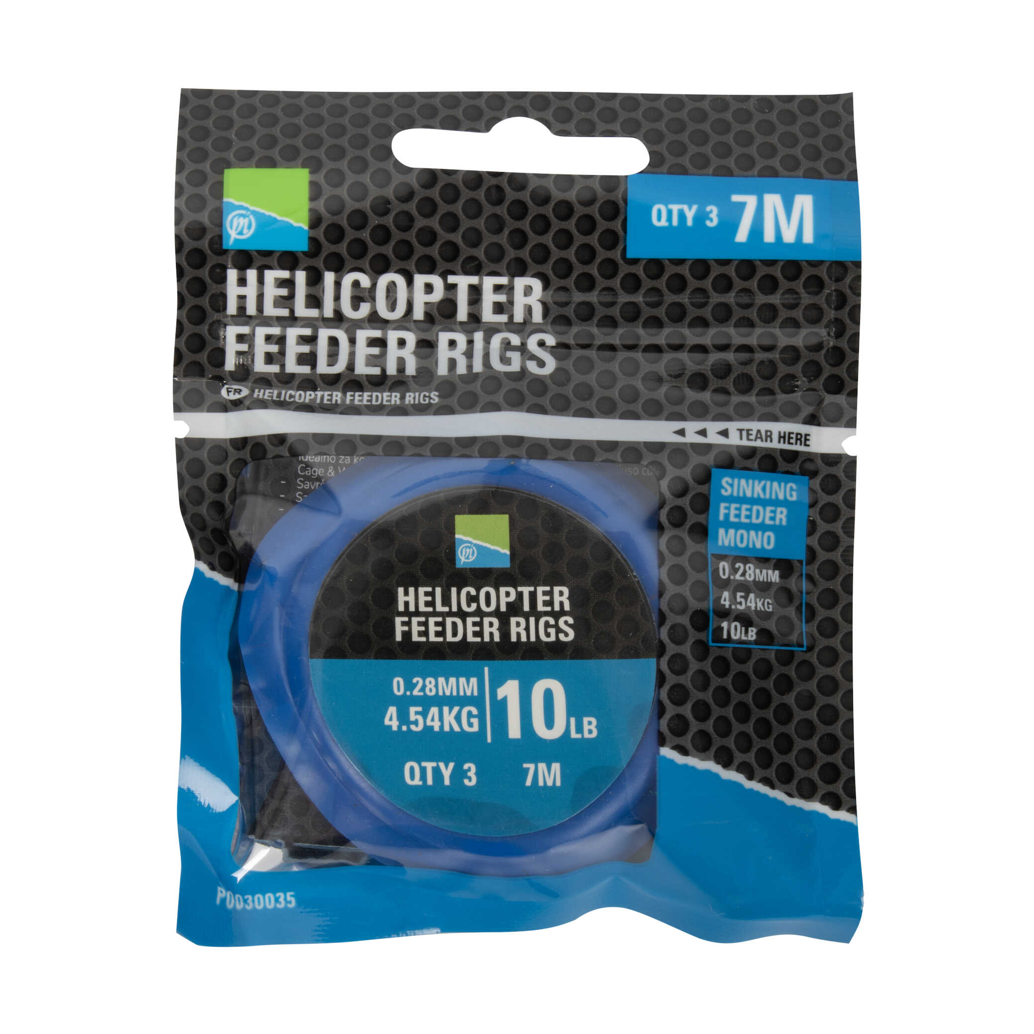 Preston Helicopter Feeder Rigs 0,28mm (4,54kg) (3 pezzi)