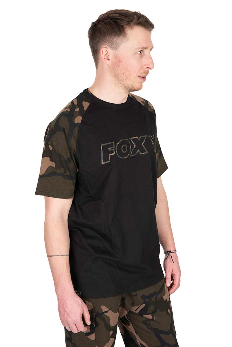 Maglietta Fox Black/Camo Outline