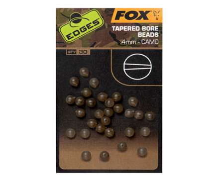 Fox Edges Camo Tapered Bore Bead 30 pezzi - 4mm