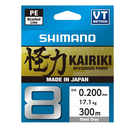 Lenza Intrecciata Shimano Kairiki 8 Steel Gray 0.200mm | 17.1kg (300m)