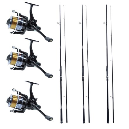 3x Catchmax Carper + 3x Ultimate Carp FS 6000 (Canna da carpa + Bobina baitrunner)