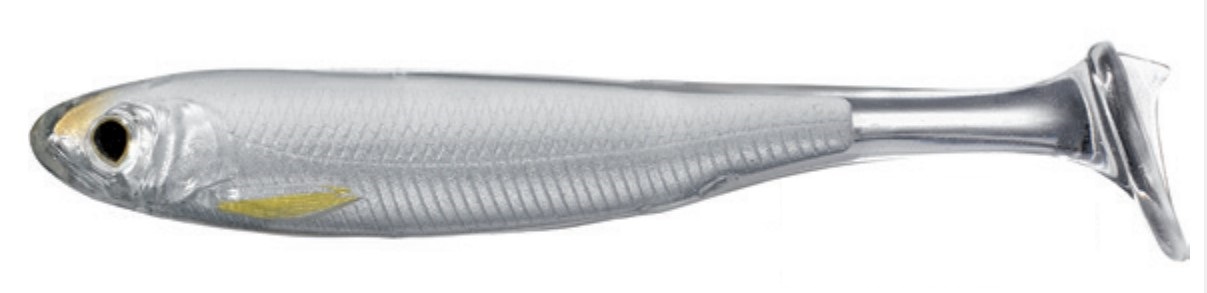 Esche Slow-Roll Shiner Paddle Tail Shad 7.6cm (4 pezzi) - Silver/Brown