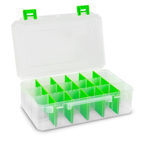 Lure Lock Box Clear/Green - Large Deep