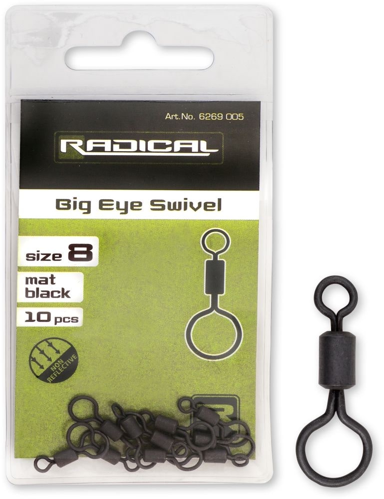 Radical Big Eye Swivel Mat Black (10 pezzi)