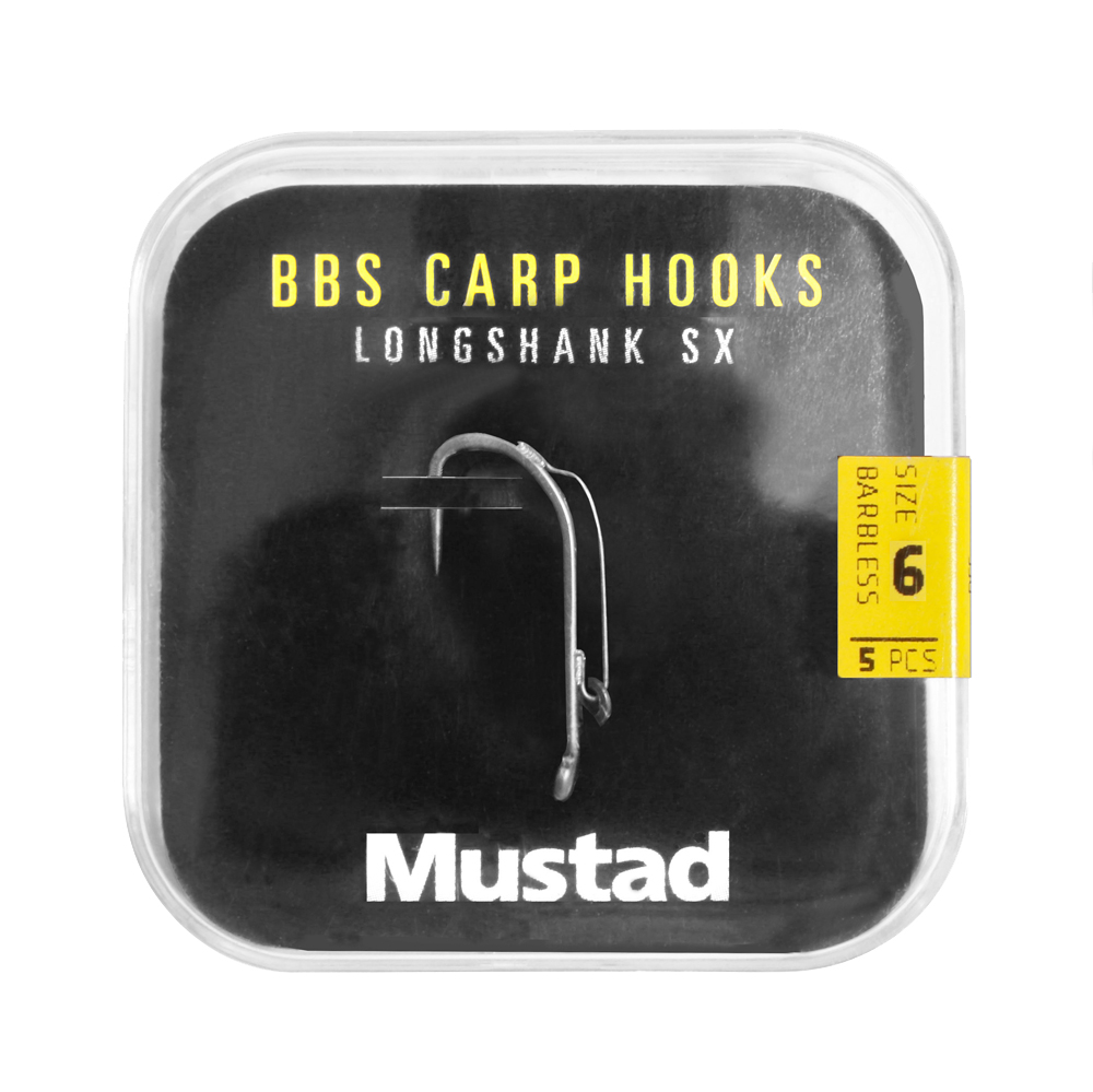 Ami da Carpa Mustad Long Shank 40 Carp Hooks Pack (6 pacchetti + Multi Box)