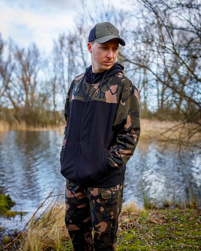 Felpa Fox LW Black/Camo Split Zip