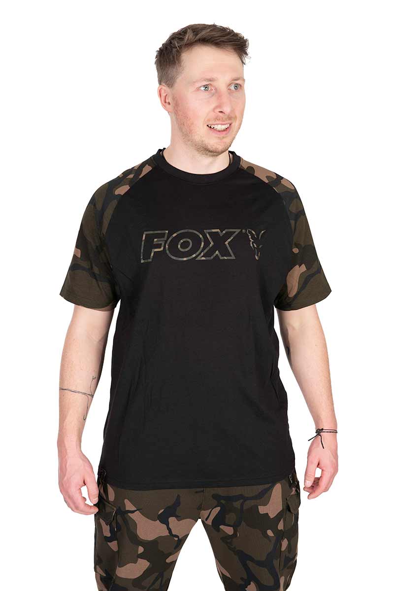 Maglietta Fox Black/Camo Outline